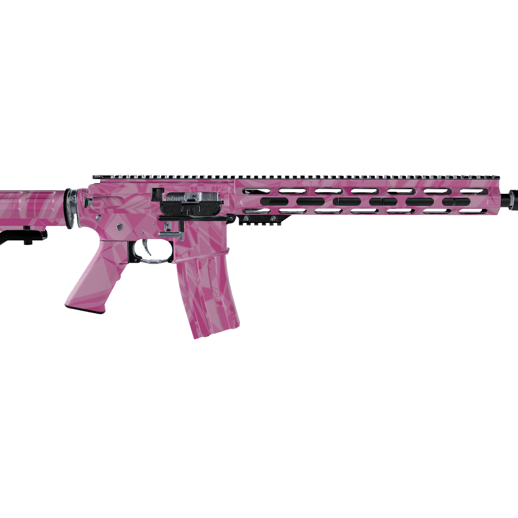 AR 15 Sharp Elite Pink Camo Gun Skin