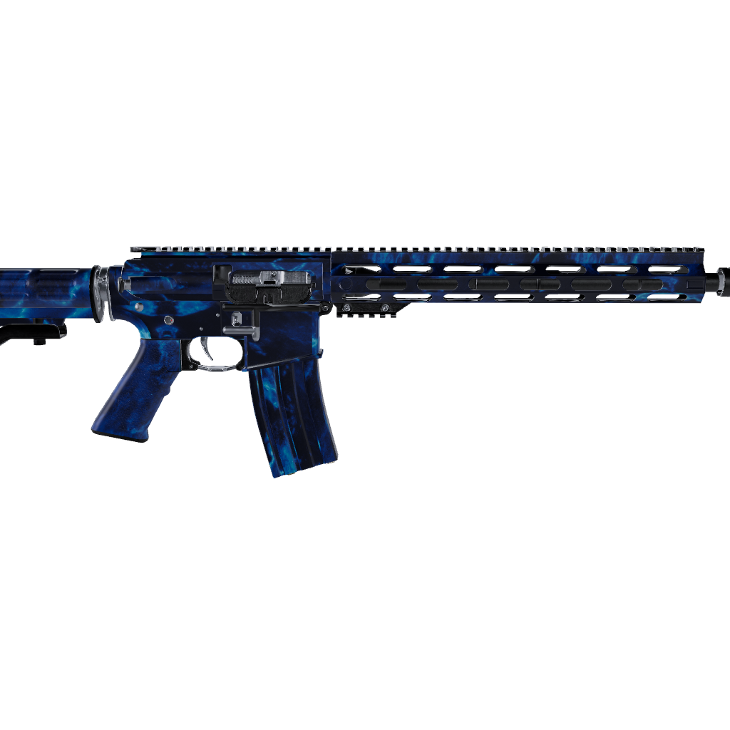 AR 15 Stone Blue Ice Marble Gun Skin