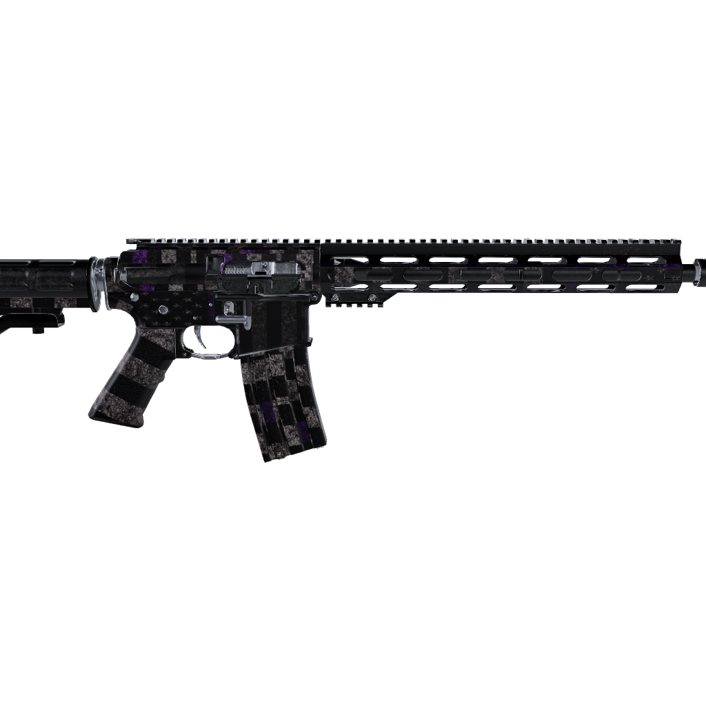 AR 15 Patriotic Purple Flag Gun Skin 