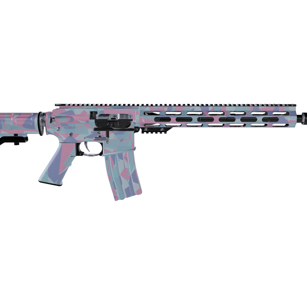 AR 15 Shattered Cotton Candy Camo Gun Skin 