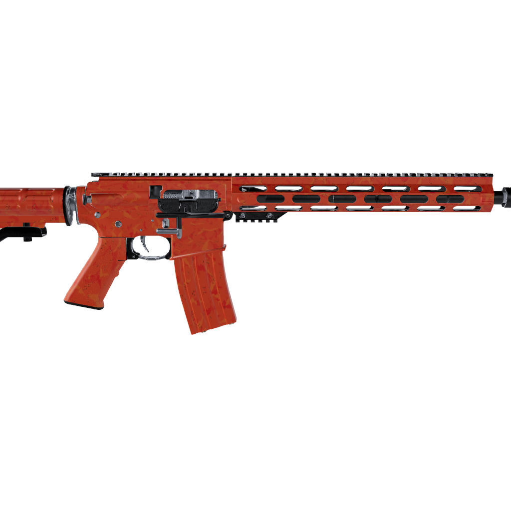 AR 15 Battle Storm Elite Orange Camo Gun Skin
