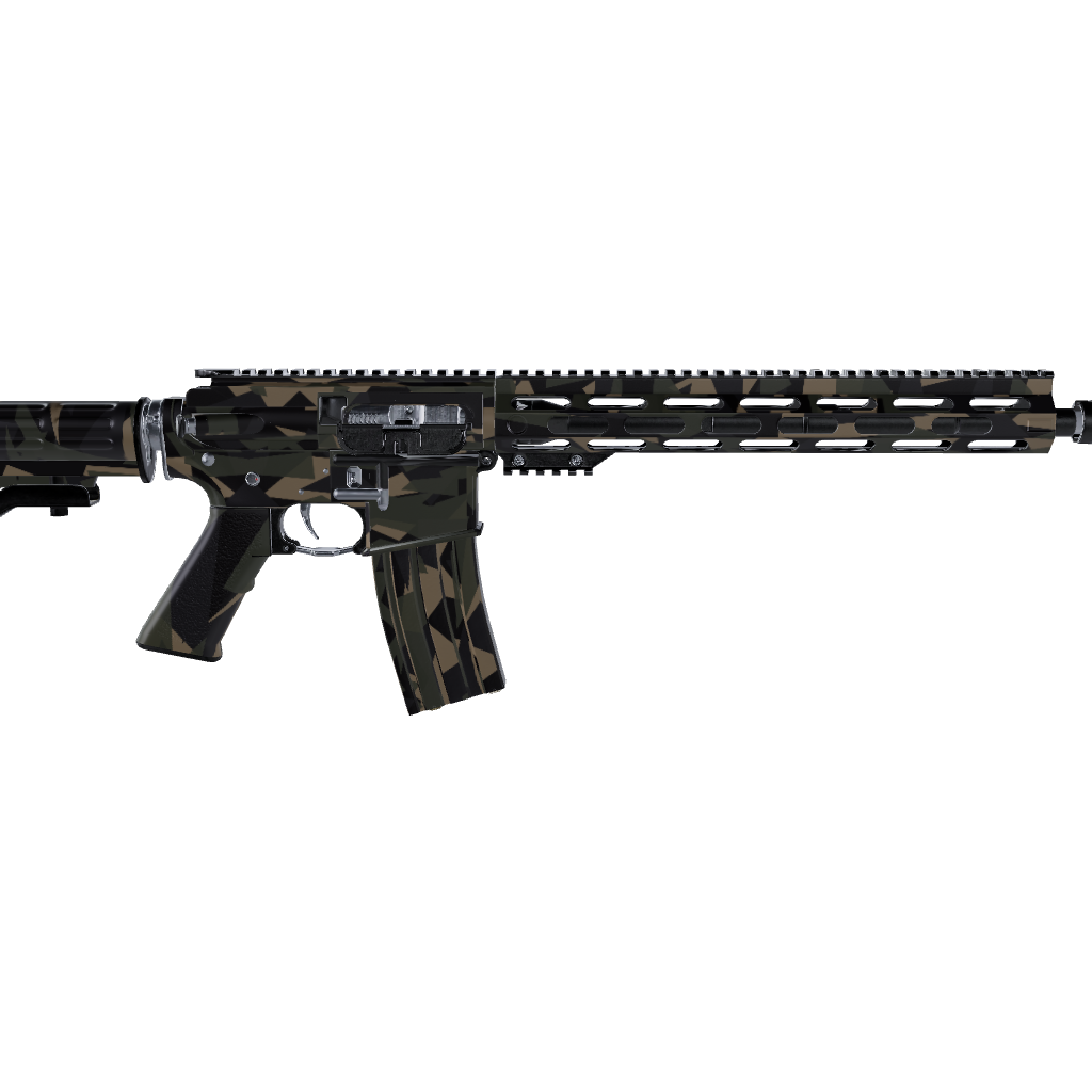 AR 15 Shattered Militant Charcoal Camo Gun Skin