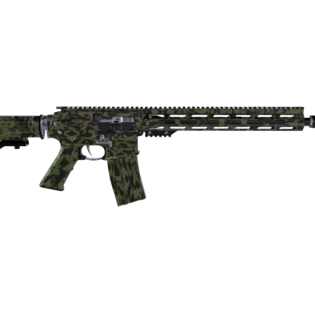 AR 15 Erratic Army Green Camo Gun Skin