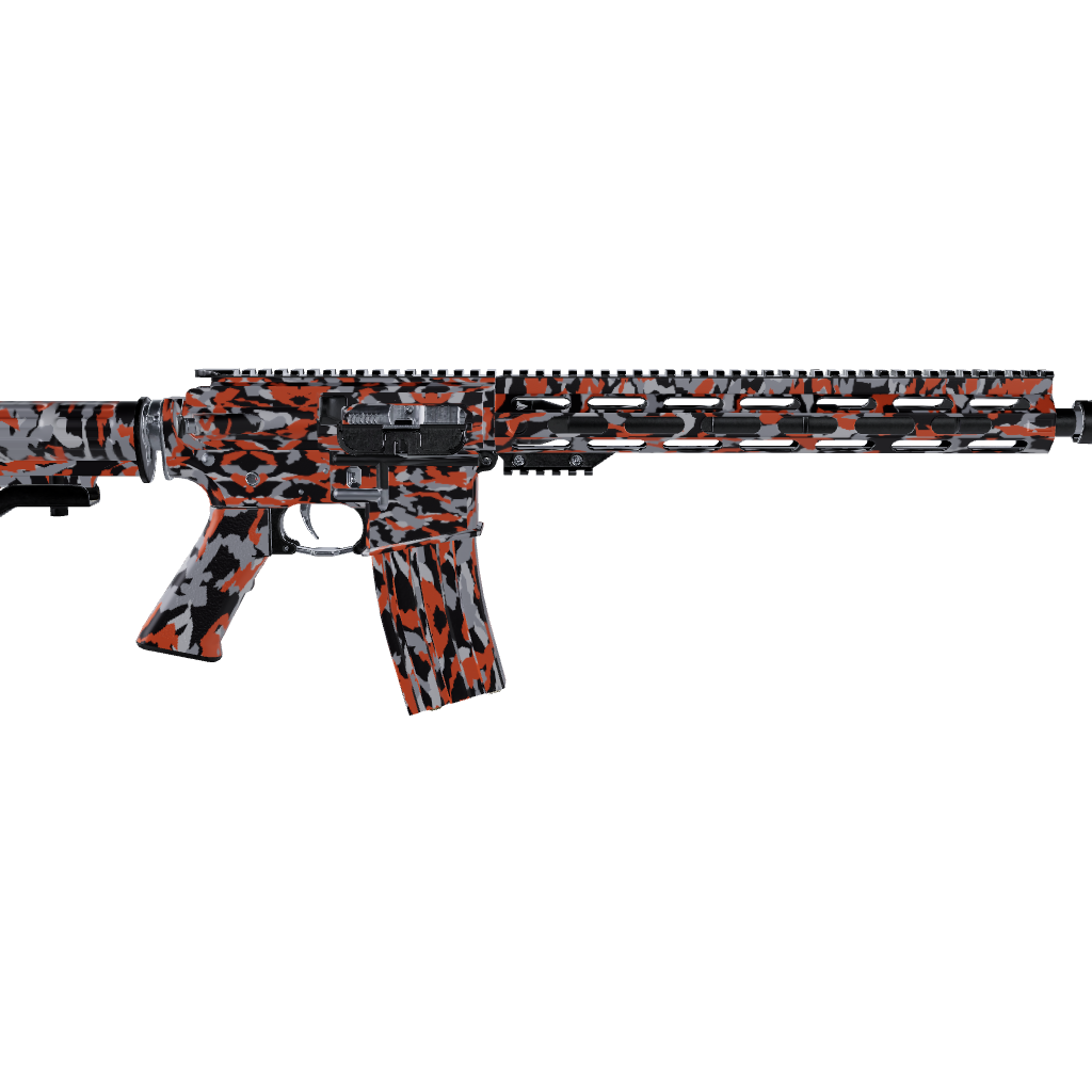 AR 15 Erratic Orange Tiger Camo Gun Skin