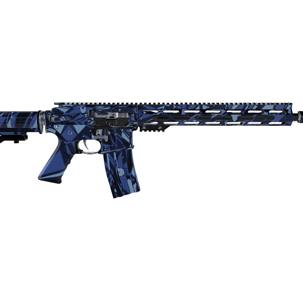 AR 15 Sharp Blue Urban Night Camo Gun Skin