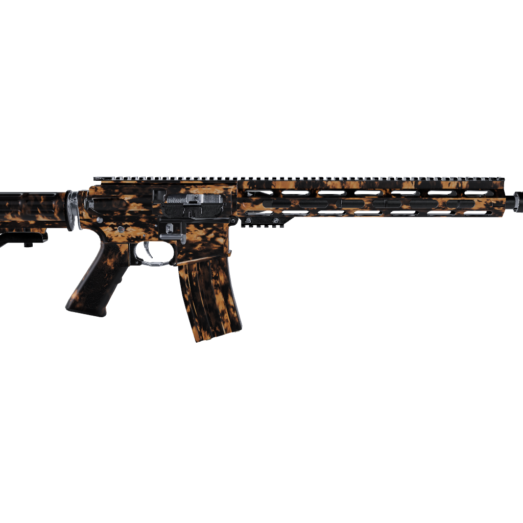 AR 15 Tie Dye Bleached Black Gun Skin