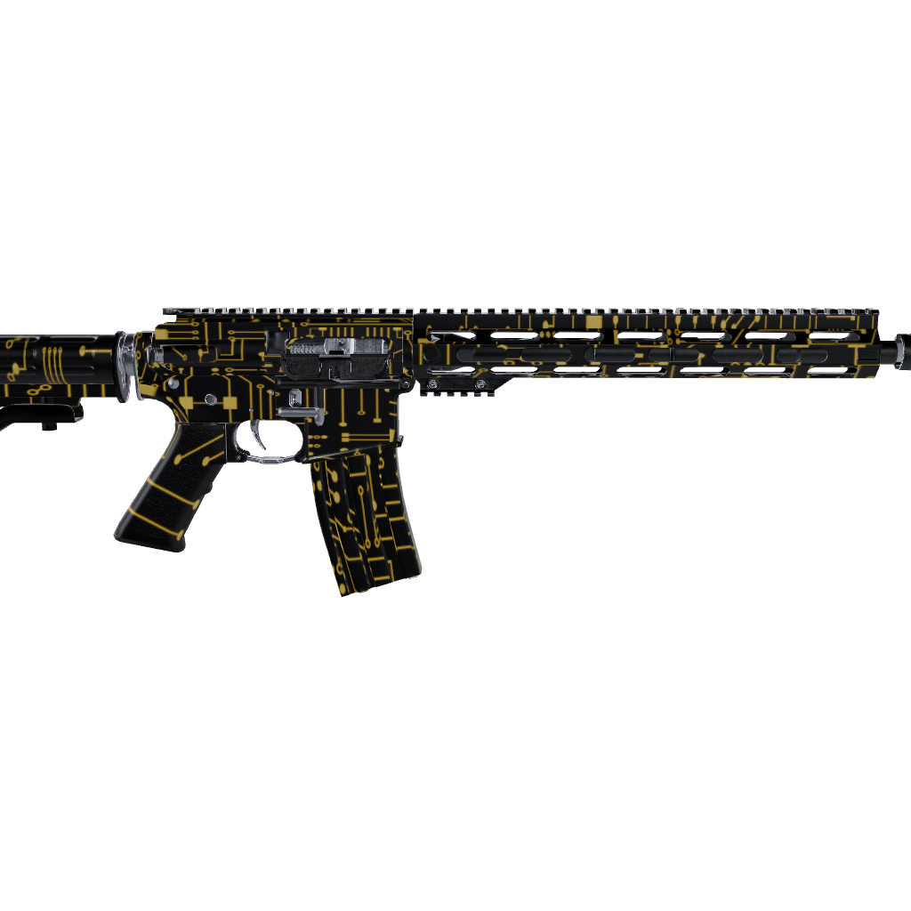 AR 15 Circuit Board Yellow Gun Skin