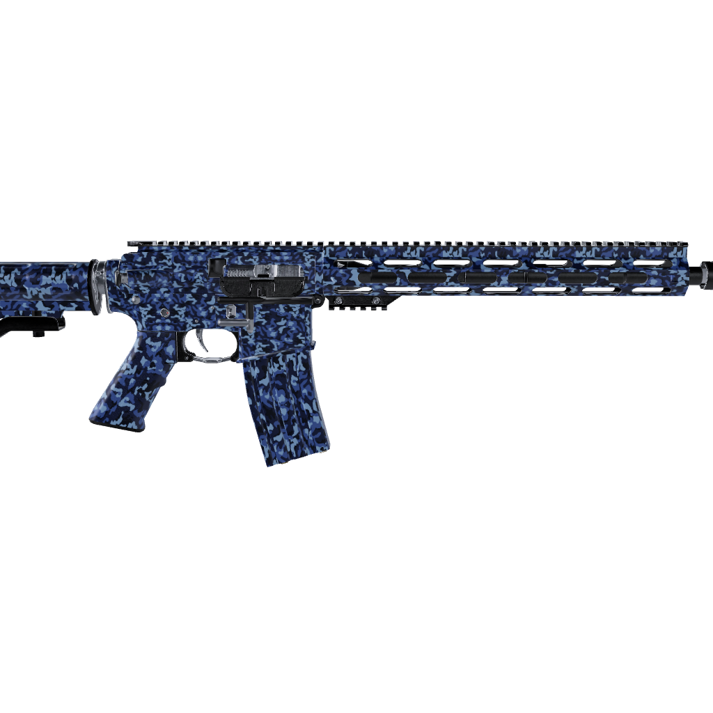 AR 15 Cumulus Blue Midnight Camo Gun Skin
