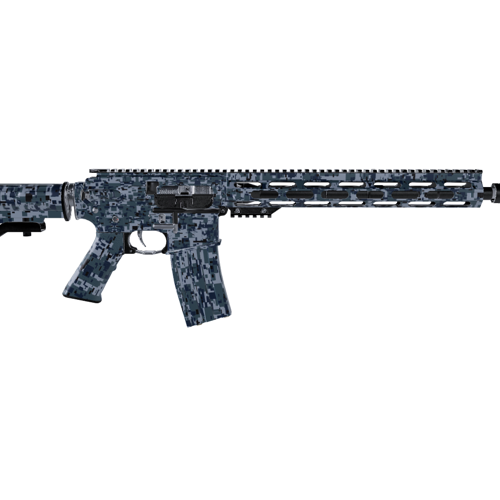 AR 15 Digital Navy Camo Gun Skin