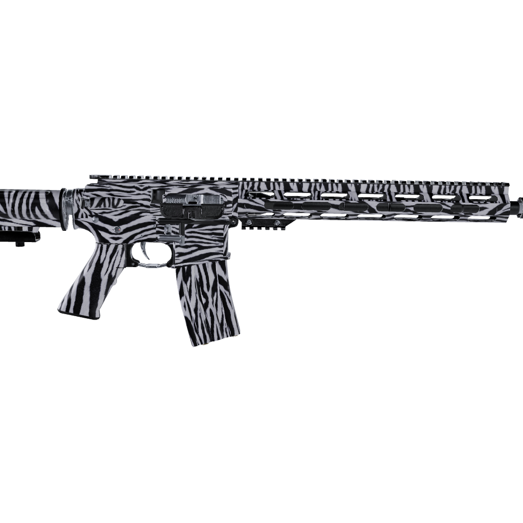 AR 15 Animal Print Zebra Gun Skin Vinyl Wrap