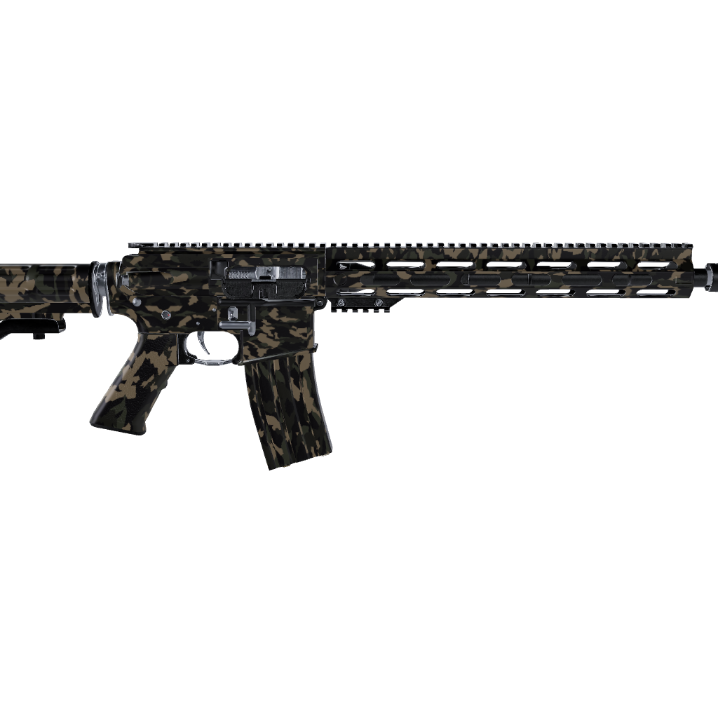 AR 15 Erratic Militant Green Camo Gun Skin