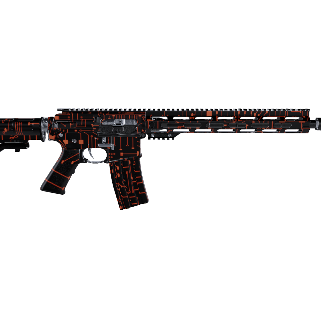 AR 15 Circuit Board Orange Gun Skin