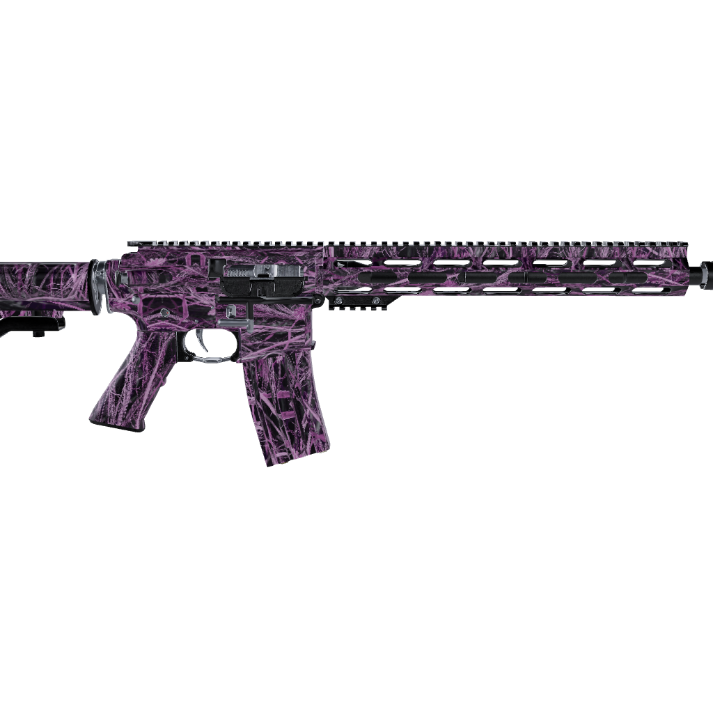 AR 15 Nature Dry Grassland Pink Camo Gun Skin