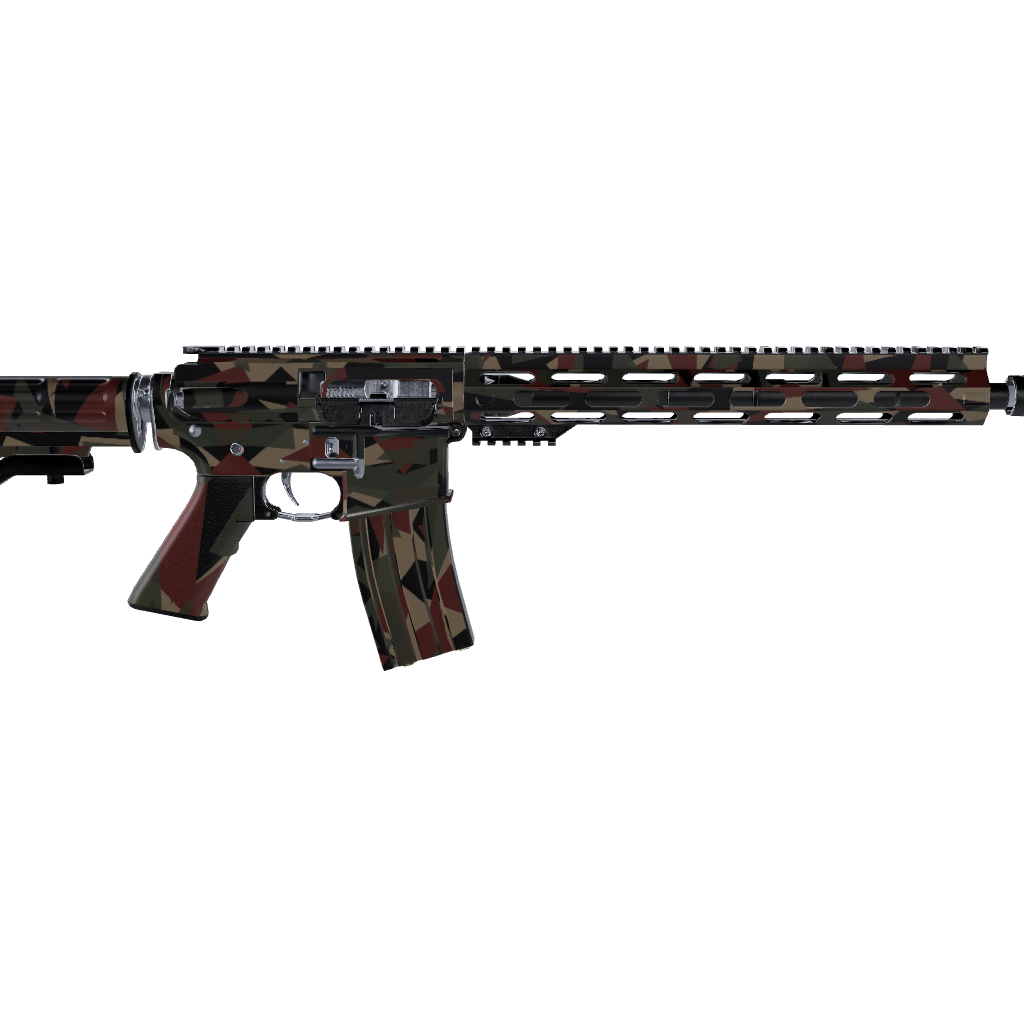 AR 15 Shattered Militant Copper Camo Gun Skin