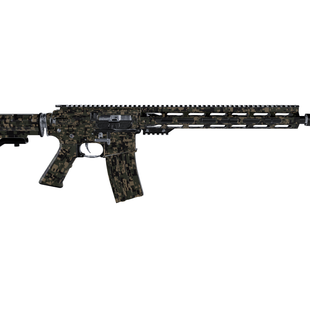 AR 15 Digital Militant Green Camo Gun Skin 