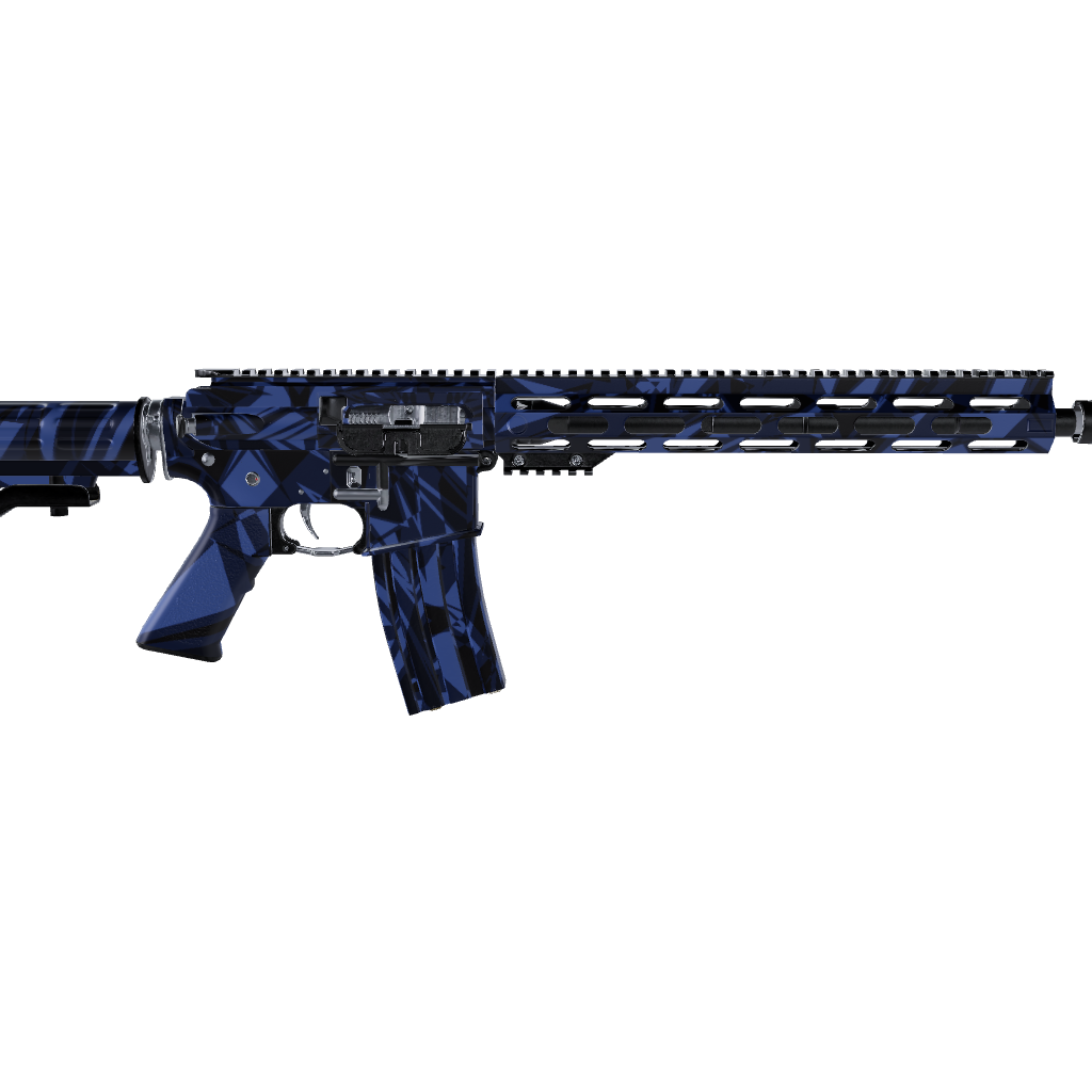 AR 15 Sharp Blue Midnight Camo Gun Skin
