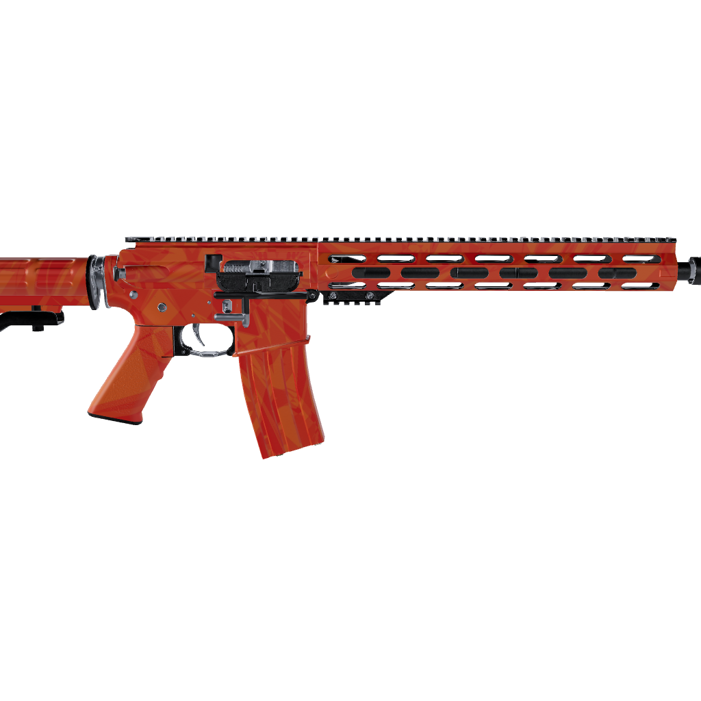 AR 15 Sharp Elite Orange Camo Gun Skin