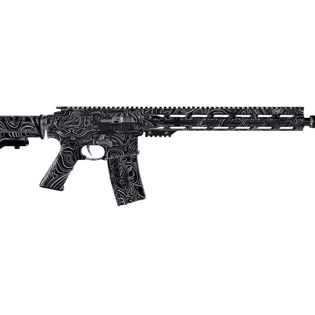 AR 15 Damascus Black Gun Skin