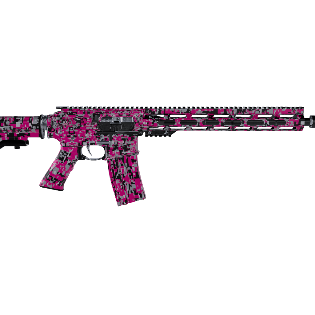 AR 15 Digital Magenta Tiger Camo Gun Skin