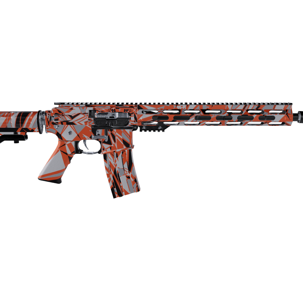 AR 15 Sharp Orange Tiger Camo Gun Skin