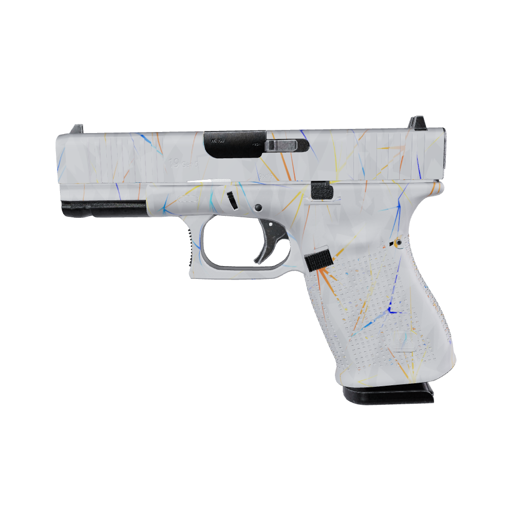 Pistol & Revolver Shattered Laser Elite White Fire & Ice Gun Skin