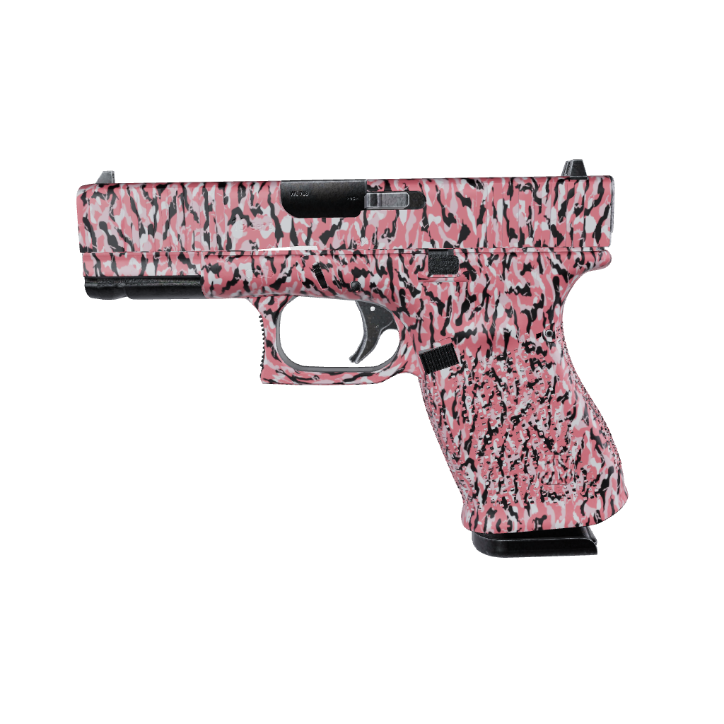 Pistol & Revolver Ragged Pink Camo Gun Skin