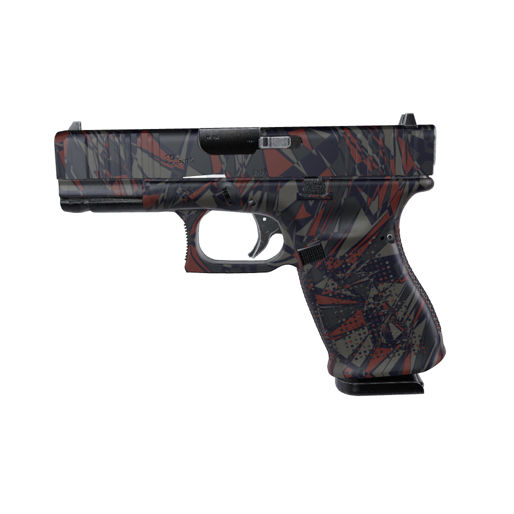 Pistol & Revolver Sharp Blue Copper Camo Gun Skin