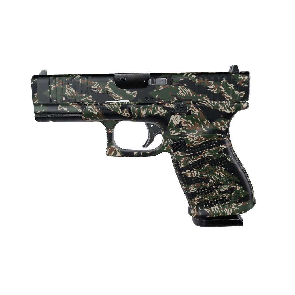 Pistol & Revolver Vietnam Tiger Stripe Woodland Gun Skin 