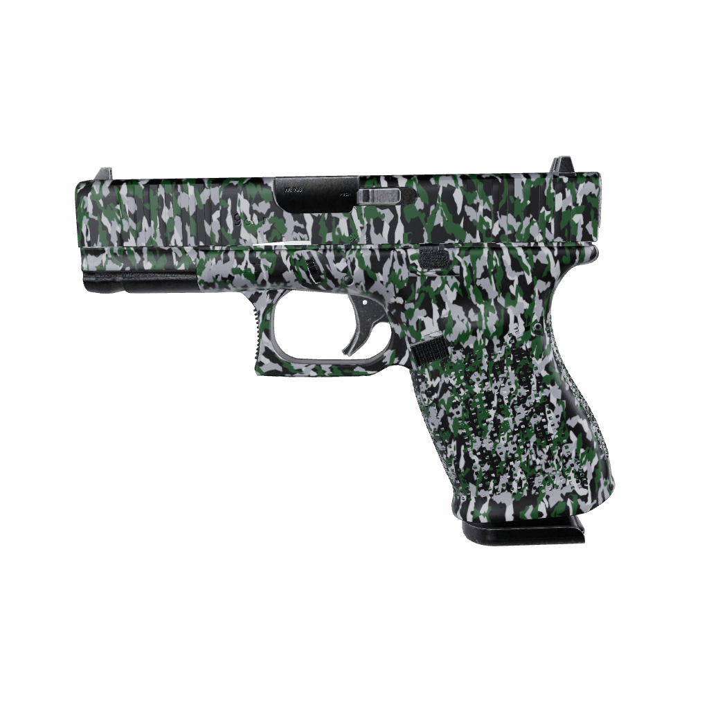 Pistol & Revolver Erratic Green Tiger Camo Gun Skin