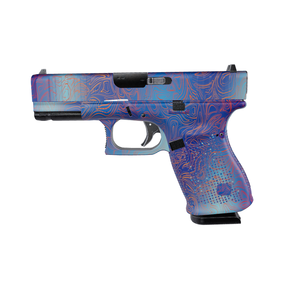 Pistol & Revolver Damascus Fire & Ice Gun Skin