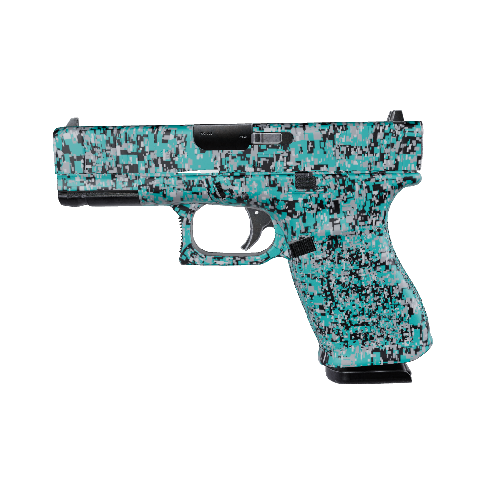 Pistol & Revolver Digital Tiffany Blue Tiger Camo Gun Skin