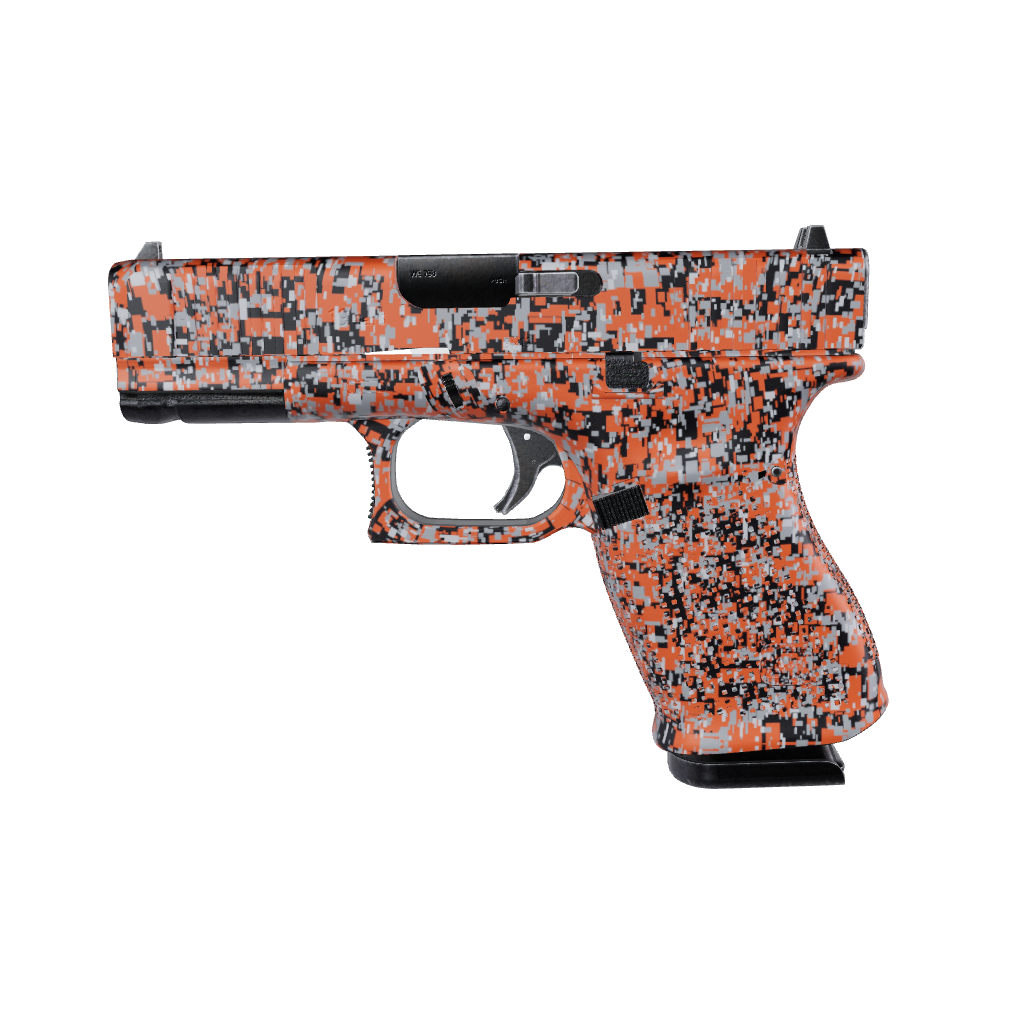 Pistol & Revolver Digital Orange Tiger Camo Gun Skin