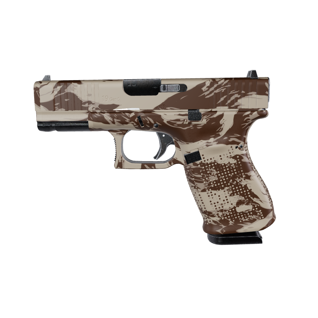 Pistol & Revolver Shredded Desert Camo Gun Skin