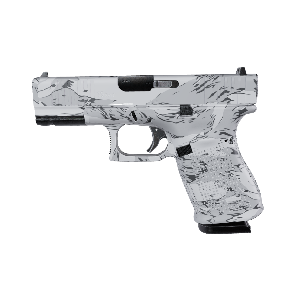 Pistol & Revolver Shredded Snow Camo Gun Skin