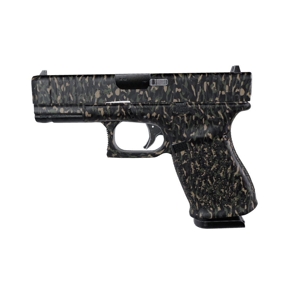 Pistol & Revolver Ragged Militant Charcoal Camo Gun Skin