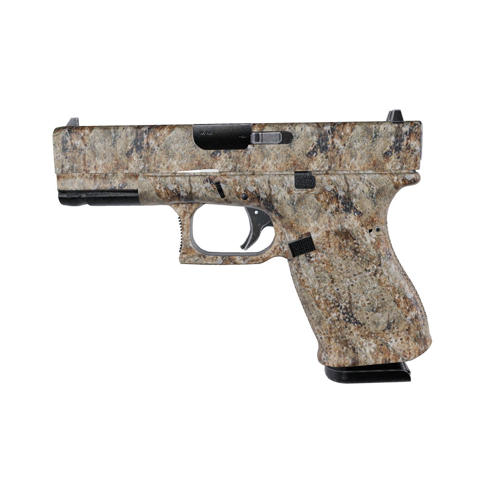 Pistol & Revolver Stone Tuscan Brown Granite Gun Skin 