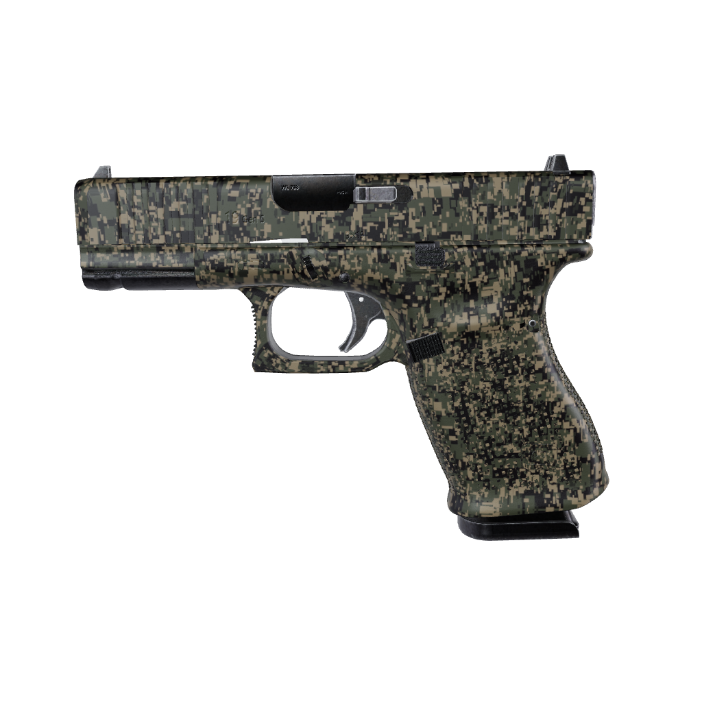 Pistol & Revolver Digital Militant Green Camo Gun Skin