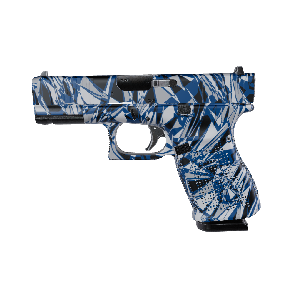 Pistol & Revolver Sharp Blue Tiger Camo Gun Skin