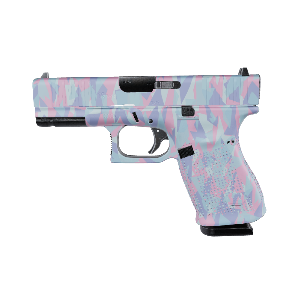 Pistol & Revolver Shattered Cotton Candy Camo Gun Skin