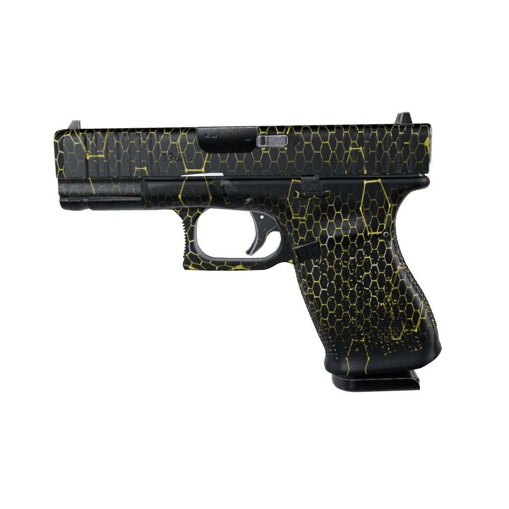 Pistol & Revolver Vivid Hex Yellow Gun Skin