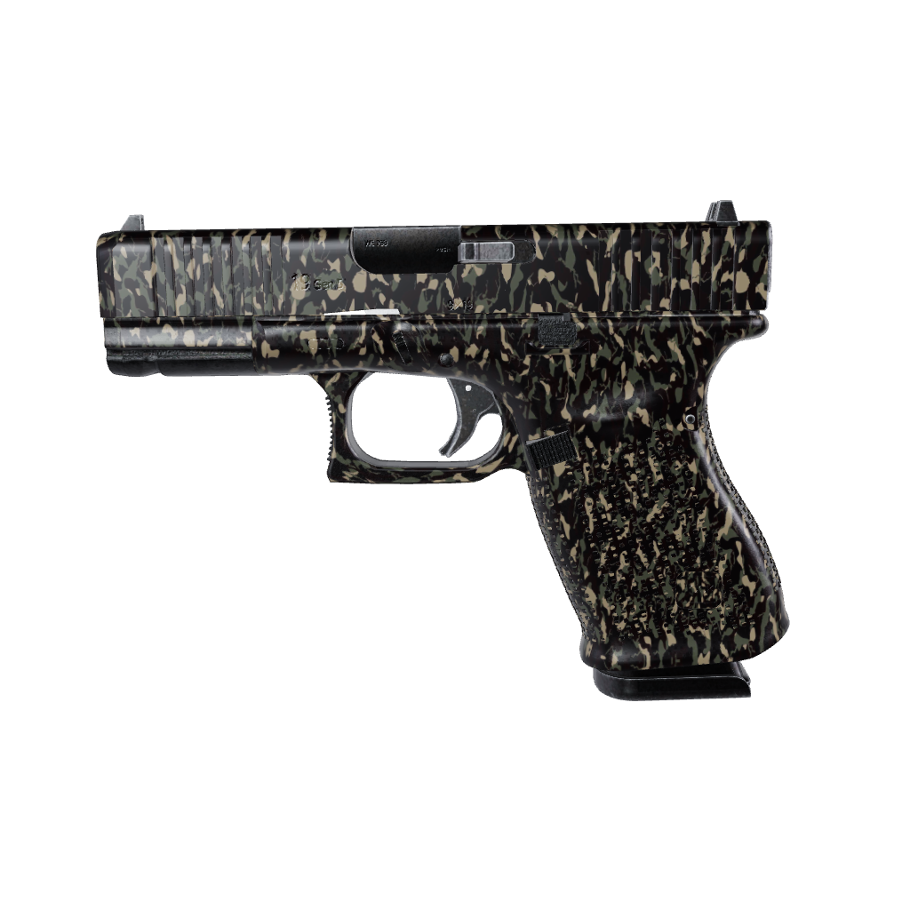 Pistol & Revolver Ragged Militant Blood Camo Gun Skin