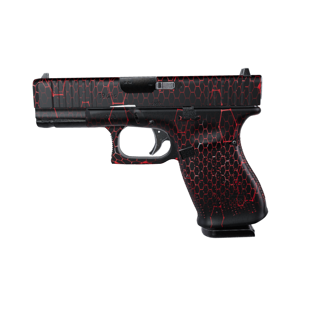 Pistol & Revolver Vivid Hex Red Gun Skin