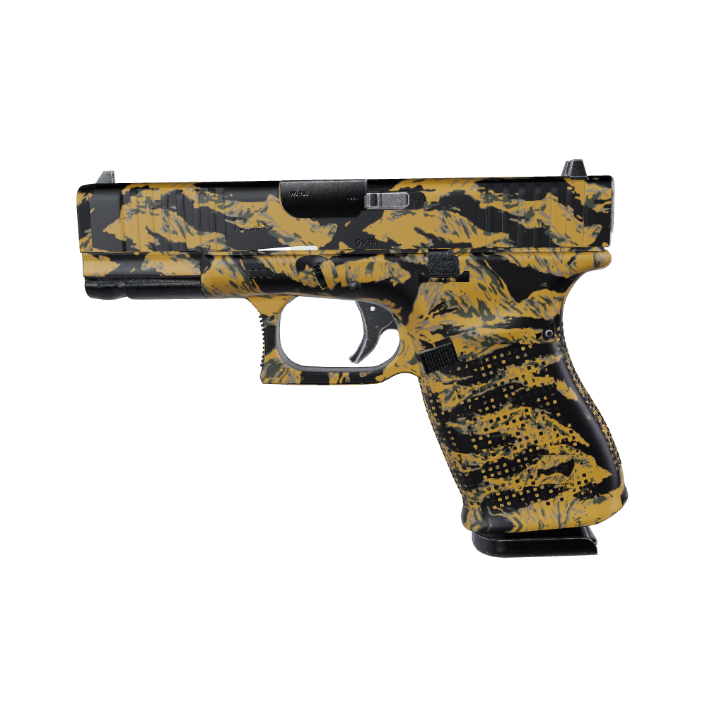 Pistol & Revolver Vietnam Tiger Stripe Militant Yellow Gun Skin