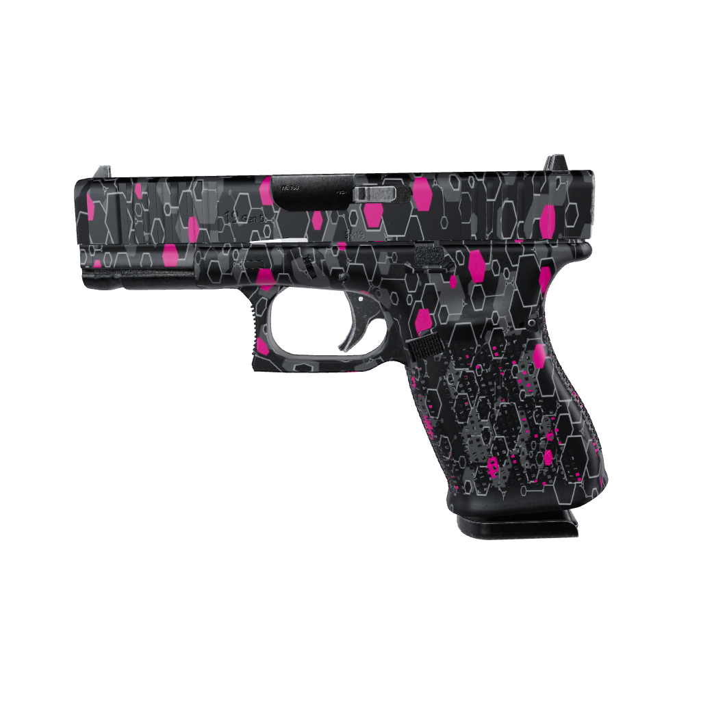 Pistol & Revolver Hex DNA Magenta Gun Skin