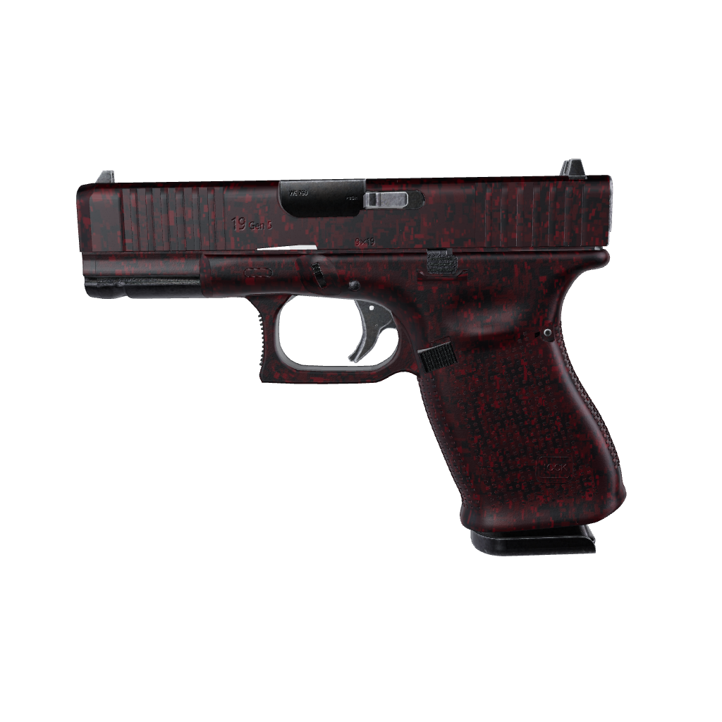 Pistol & Revolver Digital Vampire Red Camo Gun Skin