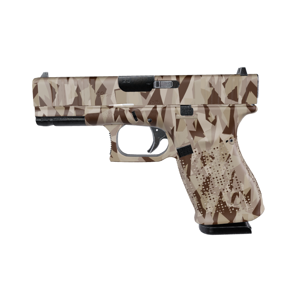 Pistol & Revolver Shattered Desert Camo Gun Skin 