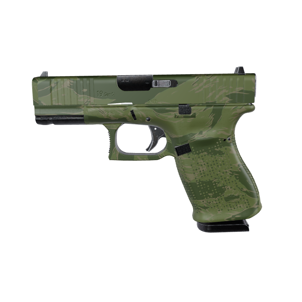 Pistol & Revolver Shredded Army Green Camo Gun Skin