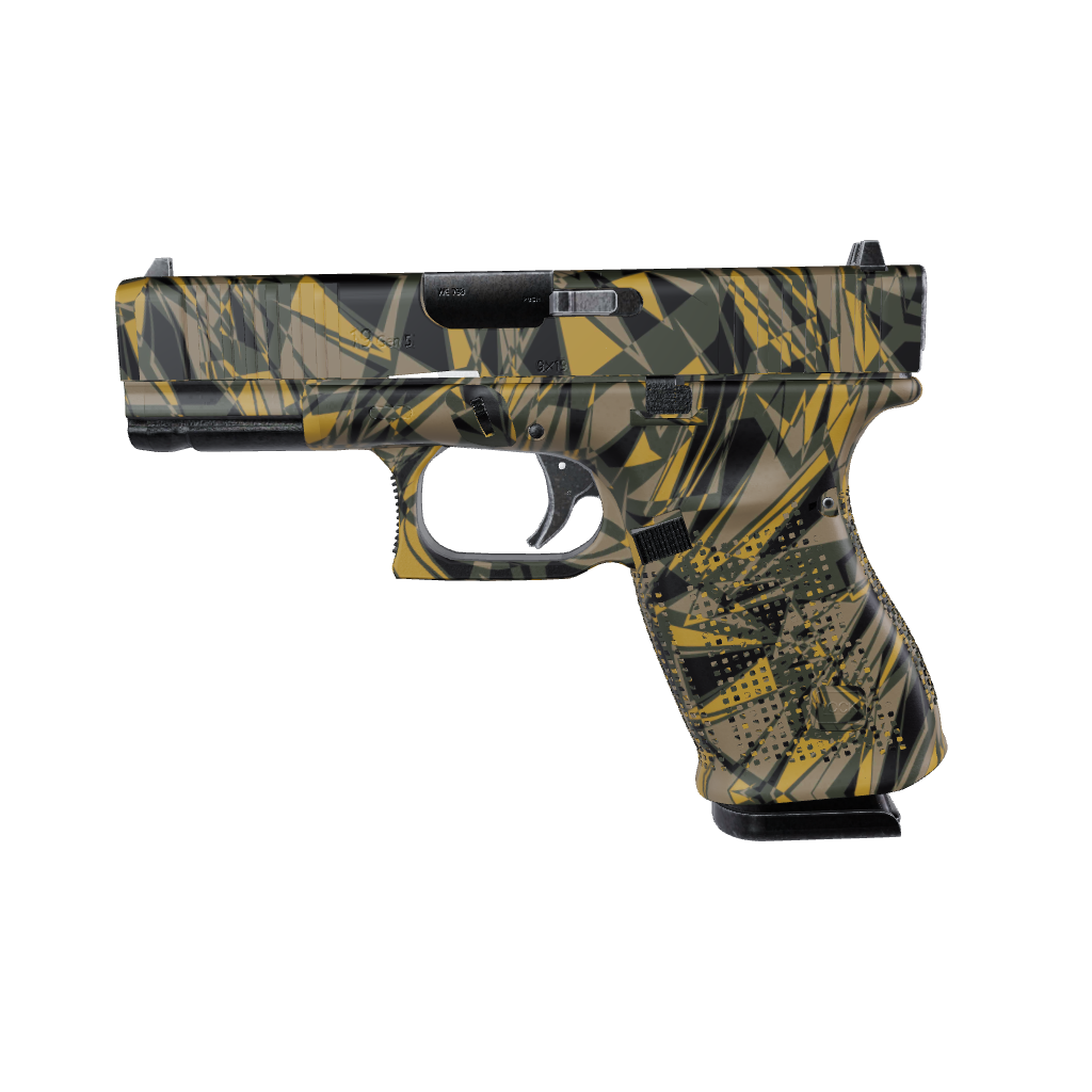 Pistol & Revolver Sharp Militant Yellow Camo Gun Skin