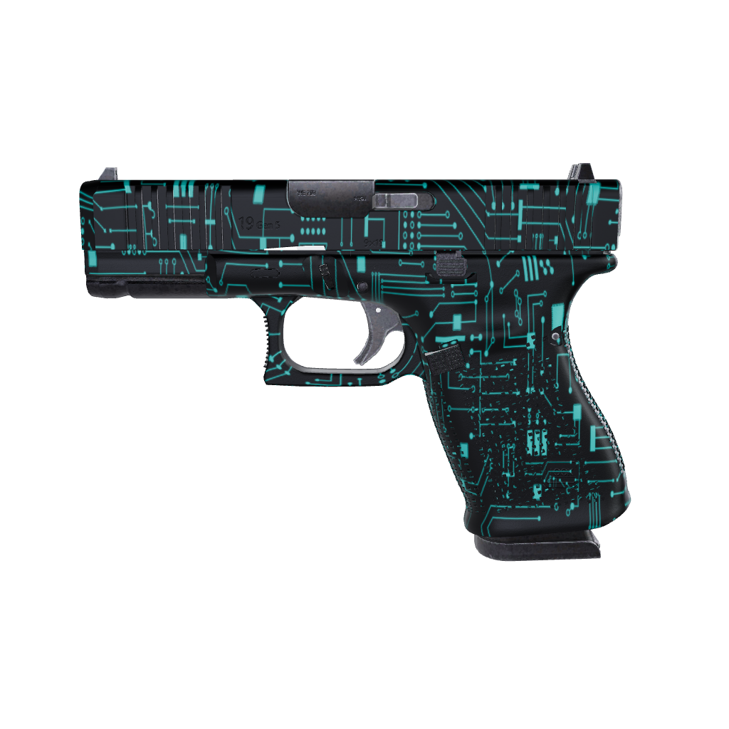 Pistol & Revolver Circuit Board Tiffany Blue Gun Skin