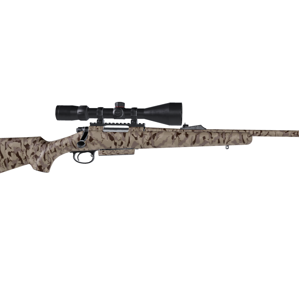 Rifle Ragged Desert Camo Gun Skin Vinyl Wrap